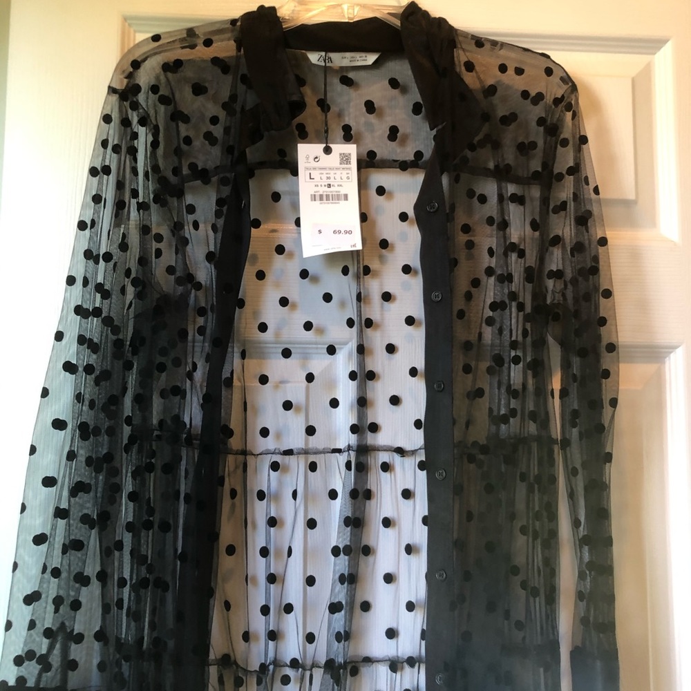 Zara black duster